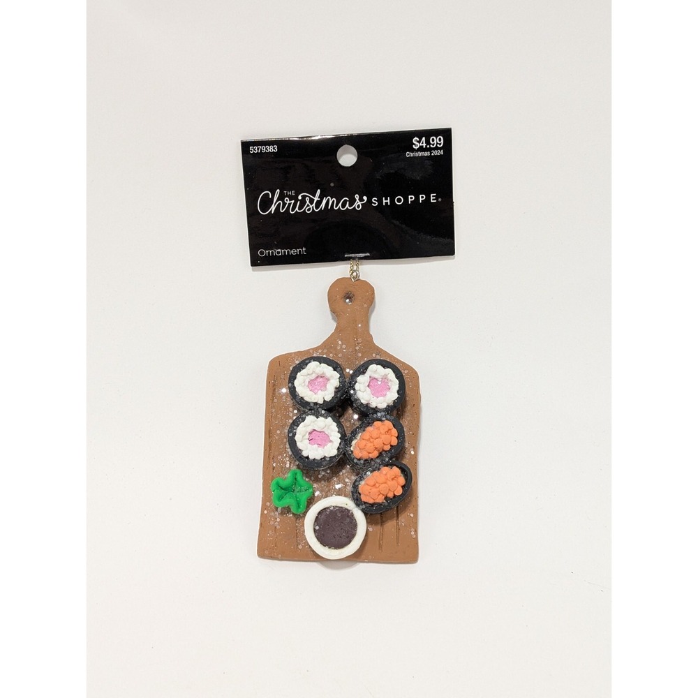 Christmas Shoppe Resin Sushi Board Christmas Tree Ornament Sushi Ornament New